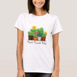 Cactus met gele bloemen/tuin T-shirt