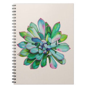 Cactus met roze gepunte bladeren notitieboek