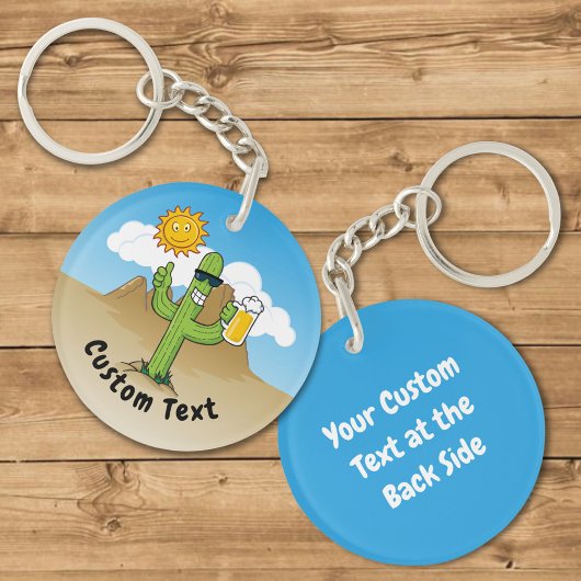 Cactus met Sleutelhanger van bier