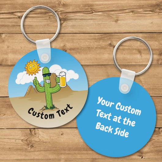 Cactus met Sleutelhanger van bier