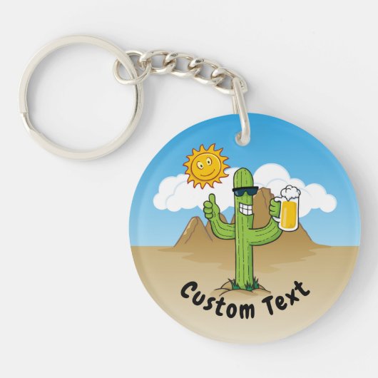 Cactus met Sleutelhanger van bier (Voorkant)