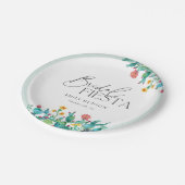 Cactus Mexicaans Feest Bruidsjurk Shower Papieren Bordje (Gekanteld)