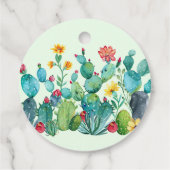 Cactus Mexicaans Feest Bruiloft Bedankjes Labels (Achterkant)