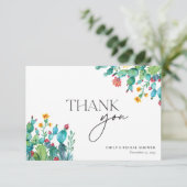 Cactus Mexicaans Feest Bruiloft Bedankkaart (Staand voorkant)