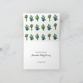 Cactus Mexicaine Fête à thème plié Carte de remerc (Intérieur)