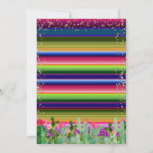Cactus Mexican Gender Reveal Baby shower Kaart (Achterkant)