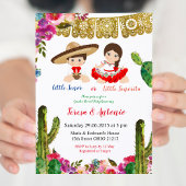 Cactus Mexican Gender Reveal Baby shower Kaart