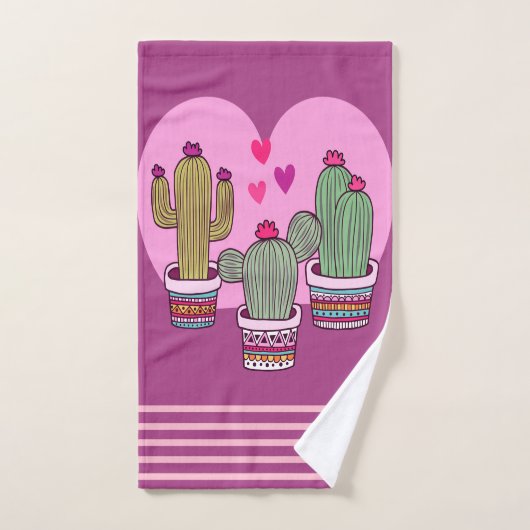 Cactus mignon (Serviette à main)