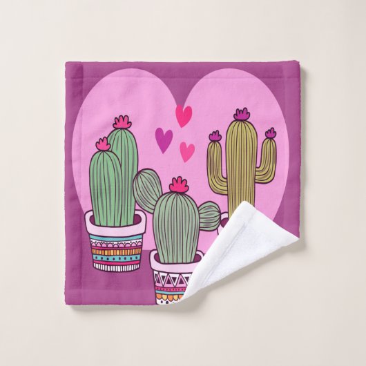 Cactus mignon (Gant de toilette)