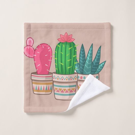 Cactus mignon (Gant de toilette)