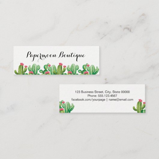 Cactus modern visitekaartje (Voorkant / Achterkant)