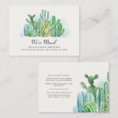 Cactus modernes Nous avons déplacé le Faire-part d (Devant / Derrière)