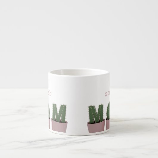 Cactus Moeder Plant Ouder Espresso Cup Espresso Kop (Voorkant)