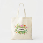Cactus Monogram Canvas tas (Voorkant)