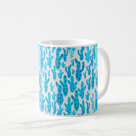 Cactus mug bleu (Devant droit)
