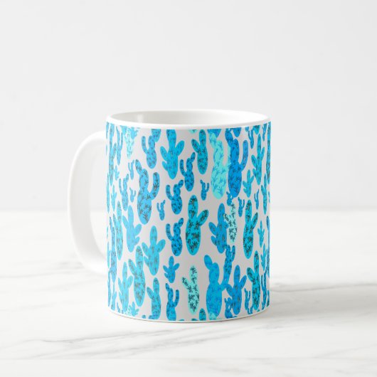 Cactus mug bleu (Devant gauche)