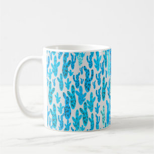 Cactus mug bleu
