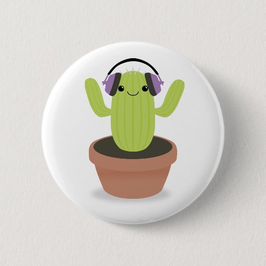 Cactus-muziekventilator Ronde Button 5,7 Cm (Voorkant)