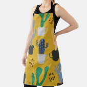 Cactus naadloze patroonachtergrond. Handgetekende Schort (Insitu)