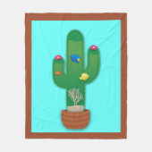 Cactus Oasis Fleece Deken (Voorkant)