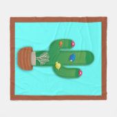 Cactus Oasis Fleece Deken (Voorkant (Horizontaal))