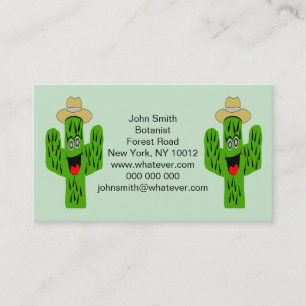 Cactus ontwerp visitekaartje