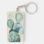 Cactus op koraal sleutelhanger (achterkant)