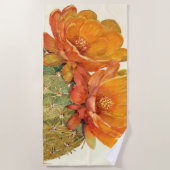 Cactus Oranje bloesems Strandlaken (Voorkant)