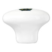 Cactus Paarse Flower Boho Rustic Southwestern Keramische Knop (Zijkant)