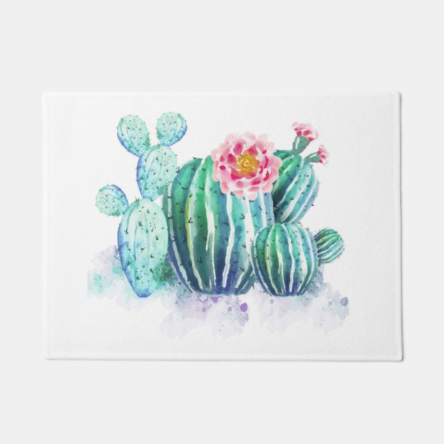 Cactus Painted Deurmat (Voorkant)
