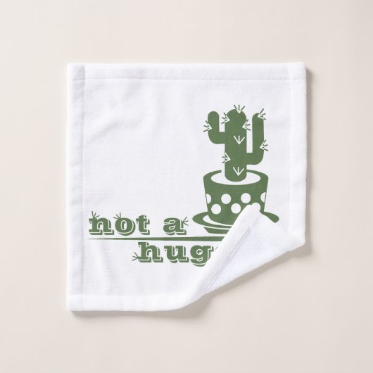 Cactus Pas un gros cactus drôle dire (Gant de toilette)