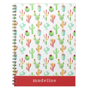 Cactus Pastel Waterverf Patroon Notitieboek