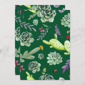 Cactus Patroon 3 Bedankkaart (Voorkant / Achterkant)