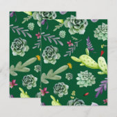 Cactus Patroon 3 Notitiekaartje (Voorkant / Achterkant)