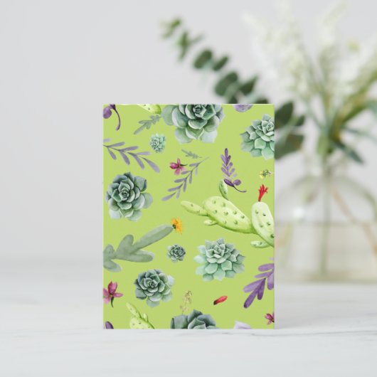 Cactus Patroon 6 Briefkaart (Staand voorkant)