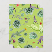 Cactus Patroon 6 Briefkaart (Voorkant / Achterkant)