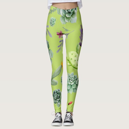 Cactus Patroon 6 Leggings (Voorkant)