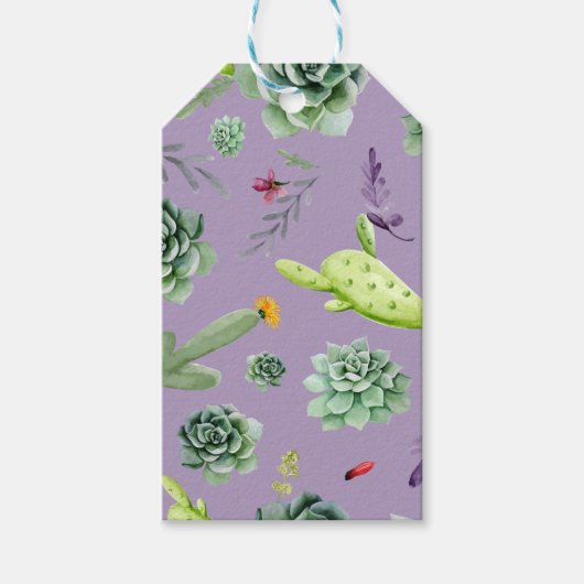 Cactus Patroon 7 Cadeaulabel (Voorkant)