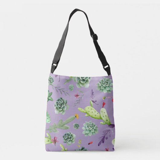 Cactus Patroon 7 Crossbody Tas (Achterkant)