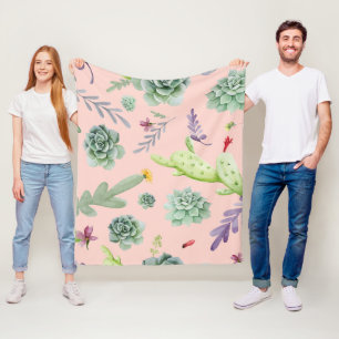 Cactus Patroon 8 Fleece Deken