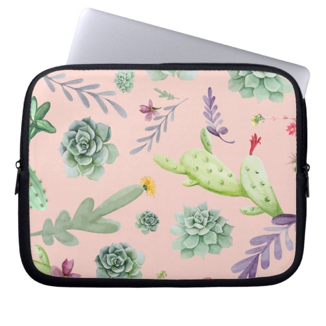 Cactus Patroon 8 Laptop Sleeve (Voorkant)