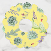 Cactus Patroon 9 Wijnglaslabel (Achterkant)