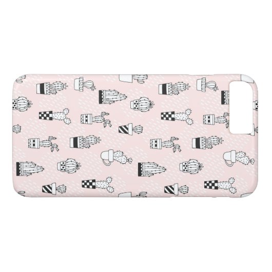 Cactus-patroon met handgetekende cactus Case-Mate iPhone case (Achterkant (Horizontaal))