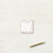 Cactus-patroon met handgetekende cactus post-it® notes (Op bureau)