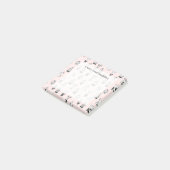 Cactus-patroon met handgetekende cactus post-it® notes (Schuin)