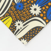 Cactus  patroon, zwarte achtergrond. fleece deken (Hoek)