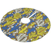 Cactus patroon, zwarte achtergrond. kerstboom rok (Gekanteld)