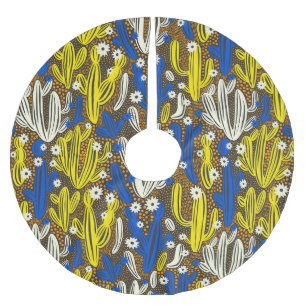 Cactus  patroon, zwarte achtergrond. kerstboom rok