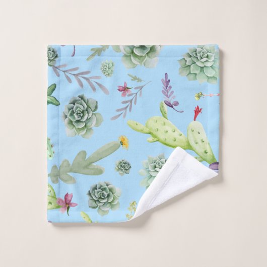 Cactus Pattern 10 Bad Handdoek (Wasdoekje)