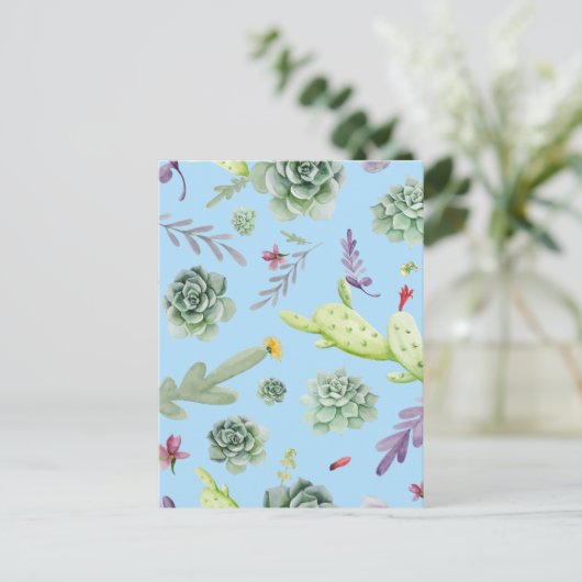 Cactus Pattern 10 Briefkaart (Staand voorkant)